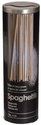 5five - Scatola per Spaghetti in Metallo Black Edition Nera