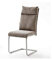 Furn-Direct24 Stuhl Pia Freischwinger Chenille Rundrohr Sand | 2Er-Set