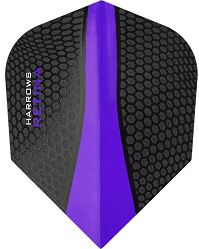 Harrows Retina Dart-Flights, 100 Mikron, extra stark, Standard, 5 Sets (15 Stück) (lila)