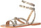 KAANAS Damen Iguazu Gladiator Nieten, flach Sandale, Schlange, 39 EU