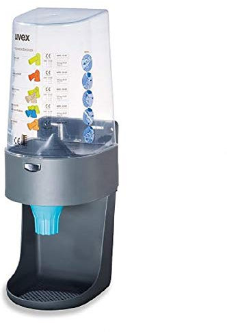 uvex Dispenser 'one2click' gefüllt mit uvex com4-fit Grau