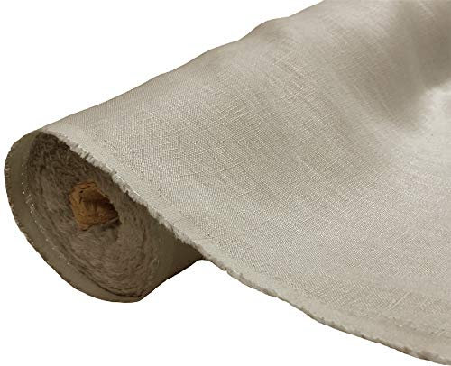 A-Express Naturrein Leinen Stoff Sanft Kleidung Reines Leinenstoff für Handarbeit Nähen Heimwerken Schneiderei Kreuzstich Mode Tasche 100% Leinen 140cm Breite - 1 Meter 100cm x 140cm Aschgrau