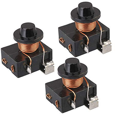 Walmine Relais compresseur bobine 3PS Démarreur pour réfrigérateur 1/2 HP 375W Noir