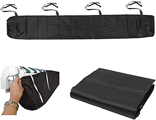 DFEO Markisen Schutzhülle, Markisenabdeckung Wasserdicht Einziehbare Terrassen Gelenkarm Markise Rain Canopy Storage Bag, Oxford, Sonnenschutz, Für Outdoor Garden Patio(Size:5M,Color:Schwarz)