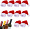 KroY PecoeD 10 Stück Mini Weihnachtsmütze, Weihnachtsmannmützen Weihnachtsdeko, Weihnachten Besteckhalter für Eier Süßigkeit Flaschen Deko