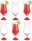 Glasmark Krosno Gläser Cocktailgläser Set Longdrink Cocktail Gin Bier Wasser Longdrinkgläser Cocktailgläser Trinkglas Wasserglas Glas Smoothie Dessert Spülmaschinenfest Rot 6 x 420ml