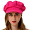 BEYLRZID Damen Newsboy Cap Sommer Barett Cap - 100% Baumwolle 8 Paneele Vintage Cabbie Hut - achteckiges Visier-Kappe für Frauen Mädchen Damen Geschenk, Knallpink (Hot Pink), 7 1/8 / 7 3/8