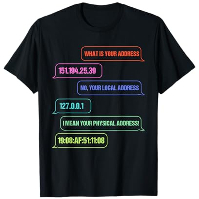 Wie lautet deine Adresse? Lustiges Netzwerk, Computer-Nerd, IT T-Shirt