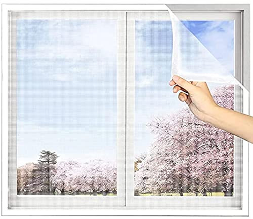 Zanzariere per finestre, zanzariera per finestre 80x150cm, zanzariera invisibile per finestre, zanzariera per insetti insetti (con nastri autoadesivi)