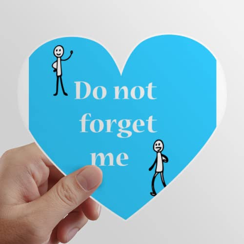 Don't Forget Me Sad Art Deco e Art Heart Vinyl Sticker Gepäckaufbewahrung Graffiti Decal
