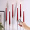 Eywamage Red Flickering Flameless Taper Candles with Remote, Real Wax LED Battery Operated Christmas Candlesticks Set of 6