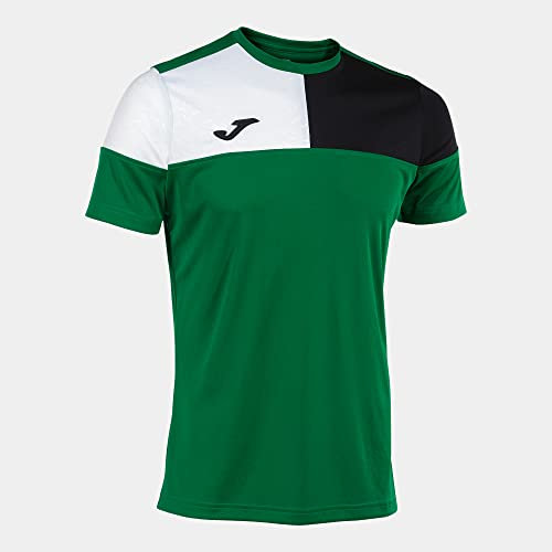 Joma Herren Kurzarmshirt Mann Crew V Tshirt, Grün/Schwarz/Weiß, L EU