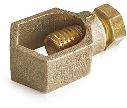 Kupfer-Bodenstabklemme, ideal für 1,27 cm - 1,6 cm Erdungsstäbe (2, CP58 (1/2 Zoll-5/8 Zoll))