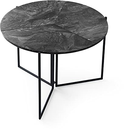 Esstisch, 100% melaminfurnierte Spanplatte, Farbe Anthrazit, mit einer Tischplatte aus 100% melaminfurnierter Spanplatte.