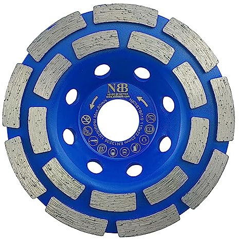 NBB Mola a tazza diamantata Disco di molatura diamantato ad lame a doppia fila smerigliatura uso generale a secco o umido rettifica su granito marmo piastrelle di ceramica cemento pietra (1,115mm)