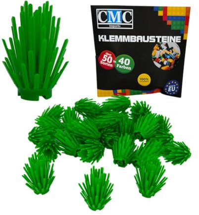 CMC imports 10 x Strauch Pflanze Busch Klemmbausteine vers. Farben zur Auswahl Hecke Bausteine Noppensteine (Grün / 111)
