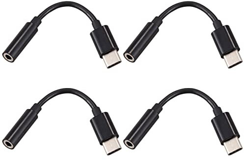 liovitor 4 adaptateurs USB C vers prise jack 3,5 mm, port mâle de type C 3.1 vers 3,5 mm