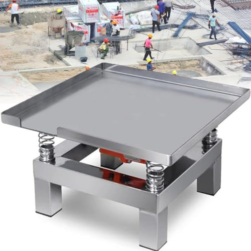 Petite Table Vibrante En Béton, Mini Table Vibrante En Acier Inoxydable, Vibrato à Plaque Plate En Béton 3000 Tr/Min, Plate-Forme Vibrante De Bloc D'essai De Banc, Remplissage De Moule,35*35*22cm