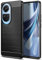 Qiinogow Funda para OPPO Reno 10 5G, Antigolpes Carcasa con Suave de TPU, Capa ultrafina de fibra de carbono (Negro)