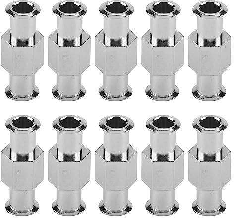 Oikabio Luer-Koppler, 10 Stück, Luer-Spritzenverbinder, doppelte Metalldichtungen, Luer-Verriegelungsadapter, Koppler für Pneumatikteile