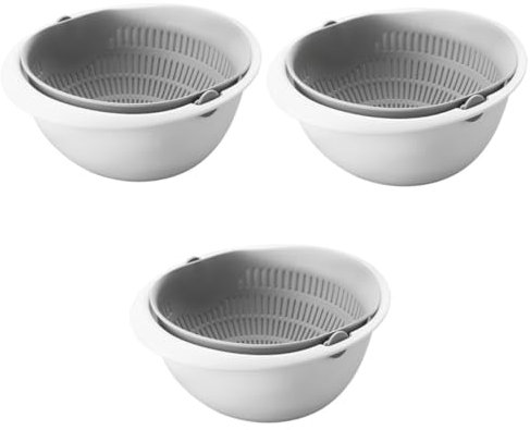 3pcs Vegetable Drying Rack Fruit Serving Dish Rice Washing Fruit Washing Vegetable Colander Basket Vegetable Drainer Sink Strainers Collapsible Colander to Rotate Foldable Food Lofty Ambition