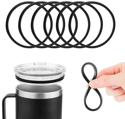 PEUTIER 6pcs Lid Seal Gasket Replacement for Yeti 25 OZ Cup, Water Bottle Rubber O-Ring for Tumbler Insulated Stainless Steel Mugs