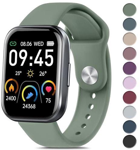 Wanme Cinturino Per Smartwatch Uaue T50S 1,85 /uaue T60 1.91 Orologio, 22mm Silicone Morbido Cinturini per IDW19/IDW13/IDW16/IDW18 Orologio