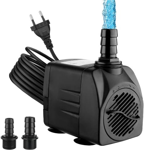 Mini Bomba de Agua, 25W/1500L/H Bomba de Acuario Botella de agua de hidrógeno
