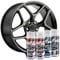 AutoFullCar Felgen-Pack - Full Colors by Full Dip - Permanente Acrylfarbe - Sprühformat 400 ml/u. - Enthält Sprühlack, Farbe und Lack, glänzend oder matt (schwarz-metallic)