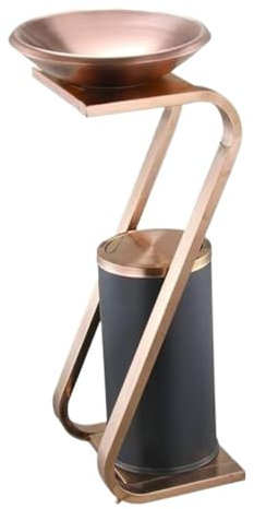 AMYSTY Poubelle Extérieur Poubelle pour Hôtel Poubelle Commerciale Poubelle Ventilée pour Hôtels Immeubles De Bureaux Centre Commercial Poubelle Commercial Poubelle pour Hall(Rose Gold)