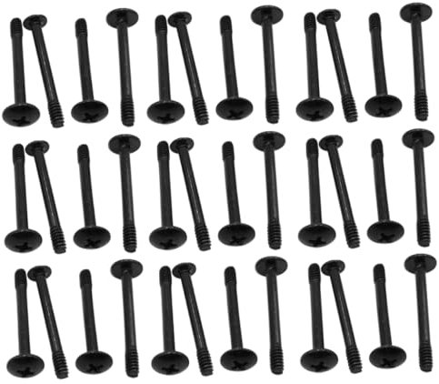 WATIIFUFU 50pcs Black Computer Fan Screws 30mm Computer Fan Mounting Screws Computer Fan Screws Long Steel Computer Fan Screws