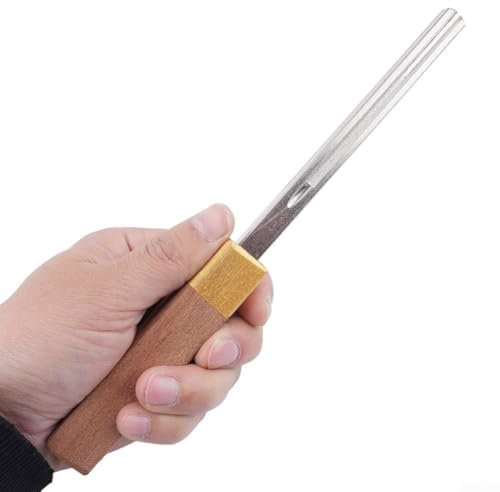 YUANGANG Lima de coronación de trastes de guitarra, limas de borde de traste, herramienta redondeada, herramientas de reparación de trastes, herramientas Luthier con mango de madera para guitarras,
