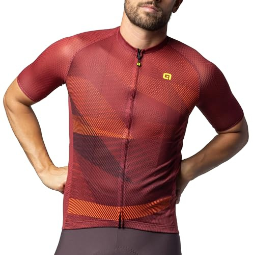 Alé Cycling Men's Pragma Connect Cycling Jersey, Bordeaux, XL