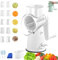 Preservea 5 in 1 Rotary Grater, Kitchen Artifact 5 in1 Food Chopper, Preservea 5 in 1 Rotary Cheese Grater Vegetable Slicer, Hand Crank Food Chopper with Interchangeable Blades & Handle (White)