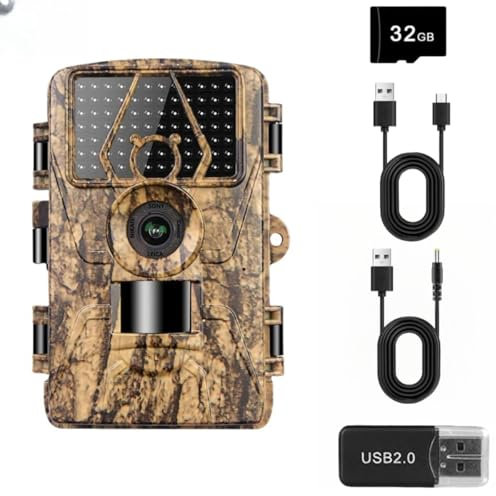 LMHOME PR801 Wildtierkamera 60MP 8K H.264 Video mit 30m No Glow Infrarot-Nachtsicht, 0.1s Trigger, 120° Erfassungswinkel & IP66 Schutz – Perfekte Wildkamera für Bewegungsmelder in der Natur