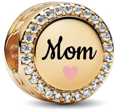 TCZNAF Gold Mom Charms Armbände Bead Compatible fü Armband Christmas Schmuck für Damen Muttertag Valentinstag