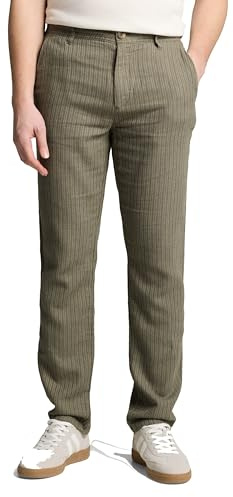 TOM TAILOR Herren Chino Hose mit Leinen-Anteil