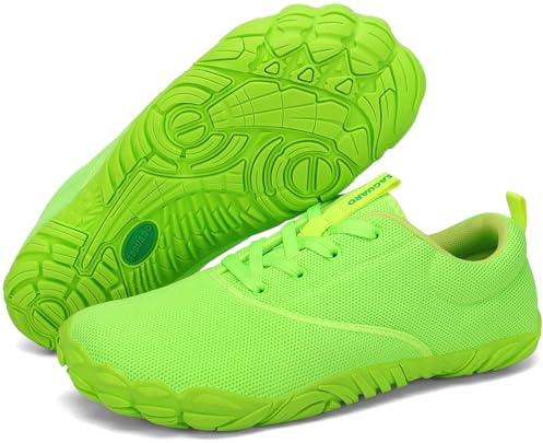 SAGUARO Scarpe Minimaliste Uomo Donna Barefoot Shoes Comode e Morbido Scarpette Trail Running Leggere Calzature a Piedi Nudi per Camminata Corsa Trekking, Verde Lime, 45 EU