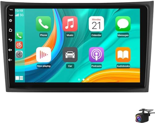 Android 15 Autoradio für Vo-lvo XC90 2004-2013 Stereo mit kabellosem Carplay Android Auto 10,1 Zoll 1280X720P IPS Touchscreen Bluetooth RDS/FM GPS WiFi SWC AHD Rückfahrkamera(Color:4 CORE 1+32G)