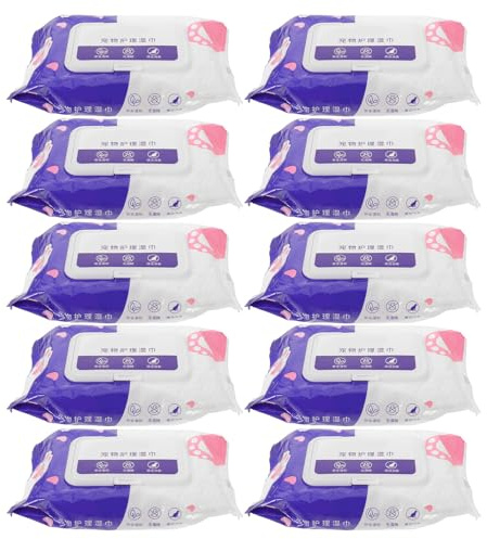 KOMBIUDA Lingettes pour Chiens et Chats Nettoyage des Pattes et Visage sans Rinçage 10 Pièces
