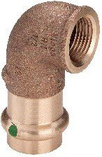 Coude 90 en bronze à sertir FF taraudé diamètre 18-20 x 27 modèle 2214-2 298227