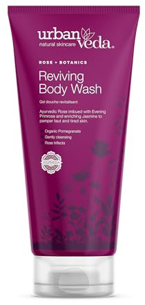Urban Veda Reviving Body Wash | Anti Aging Bath and Shower Body Wash | With Rosehip Oil, Retinol Vitamins A, C and E | For Mature, Tired & Wrinkled Skin | Natural Shower Gel Women's | 200 ML