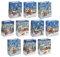 HRB Geschenktüten, 10 Stück für Weihnachten, stabile Weihnachtstüten der Marke HRB, weihnachtliche Geschenkverpackung (Blau/Weiß, Medium)