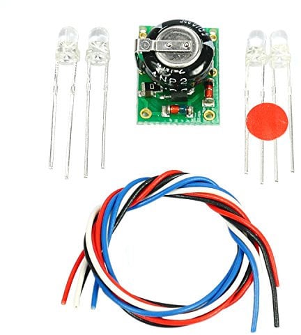 GOKarli Rennbahnonlineshop Slotcarlicht Slotlight 3 LED 3 mm Xenon Weiss Bausatz Platine fertig gelötet