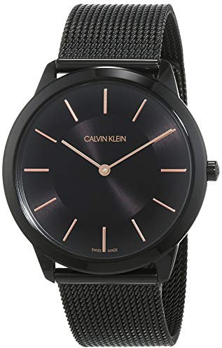 Calvin Klein Herren Analog Quarz Uhr mit Edelstahl Armband K3M21421