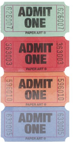 Creative Converting Papier Admit One Tickets 2000 Billets/Roll (Couleur Assortie)