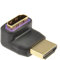 kenable Slimline HDMI Male to Female Right Angled Adapter 270 Degrees Gold