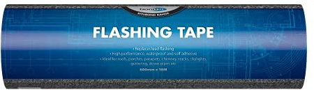 Bond-It Flashing Tape 600mm x 10Metres - Peel & Seal self-Adhesive Flashing Tape That's Weatherproof, Tough, Flexible & Easy to use. Great for roof Repairs! Choice of Widths & Lengths., Black, BDF008_SML