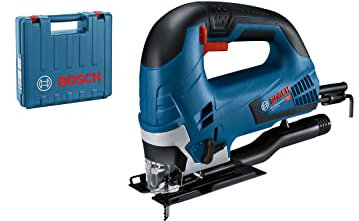 Bosch Professional 060158F002 GST 90 BE Seghetto Alternativo con 25 Lame e Valigetta, Blu