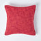 HOMESCAPES Orange Red Terracotta 18 x 18 Inch Nirvana Pure Slub Cotton Cushion Cover Coordinating with Matching Throws and Bedspreads